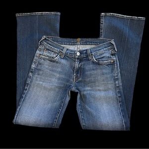 7 For All Mankind Blue Straight Leg Jeans
